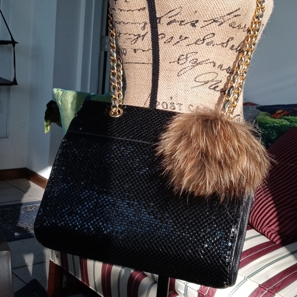 🖤 Whiting & Davis Shoulder Bag & PomPom - Picture 3 of 16